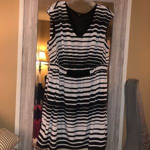 Black and white stripe dress